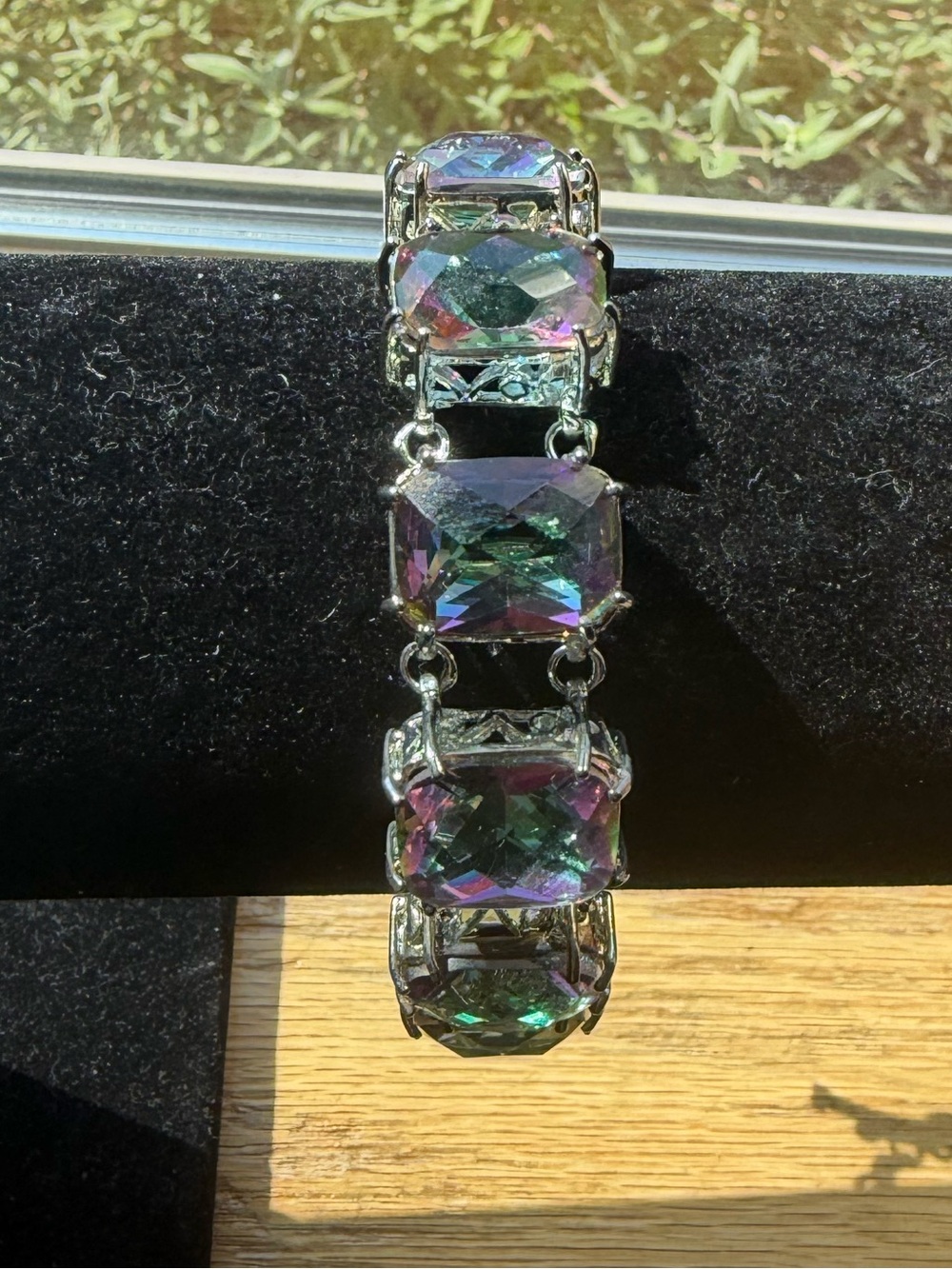 925 STERLING SILVER MYSTIC TOPAZ BRACELET - Picture 4 of 13